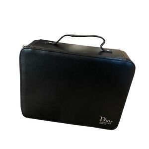Christian Dior Backstage Cosmetic Makeup Organizer Zip Box Bag Large Leather.